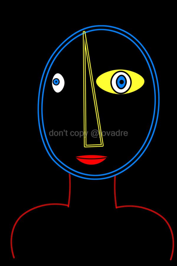 naive portret getekend